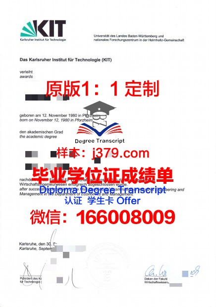 卡尔斯鲁厄理工学院毕业证高清图(卡尔斯鲁厄工程与经济学院)