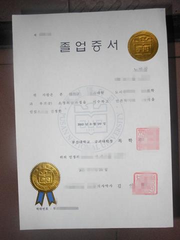 釜山教育大学毕业证成绩单