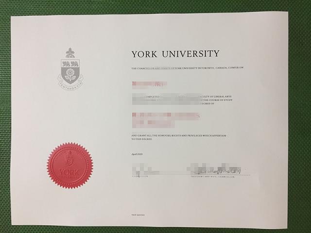 约克大学（加拿大）毕业证成绩单