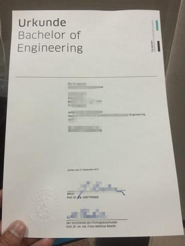 亚琛应用技术大学毕业证封面