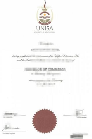 南非大学毕业学位成绩单图片