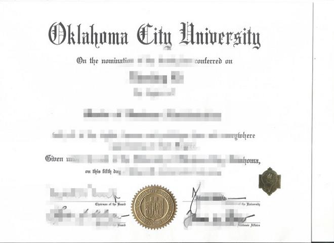 俄克拉荷马基督教会大学的毕业证啥样